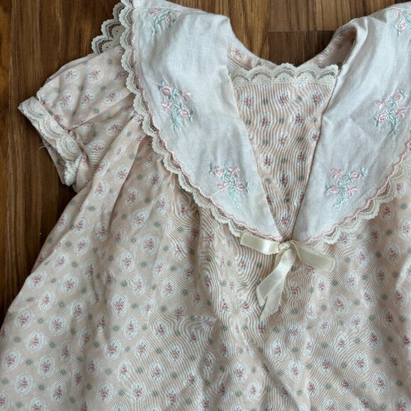 Vintage GUNNE SAX by Jessica McClintock Baby Embroidered Lace Trim Sweet Dress - Picture 6 of 11